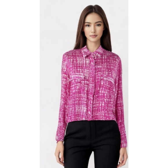 Ann Taylor long sleeve silk top - Picture 6 of 6